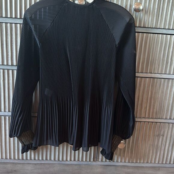 DEREK LAM 10 CROSBY Helena Pleated Chiffon Blouse size 2 - Picture 16 of 16
